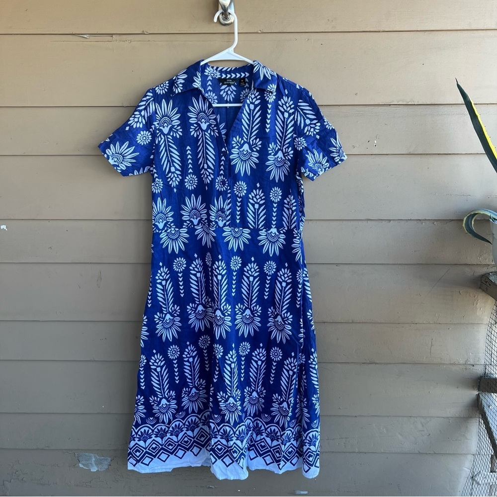 Mlle Gabrielle Blue and White Floral Maxi Dress
